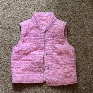 Pink girls vest